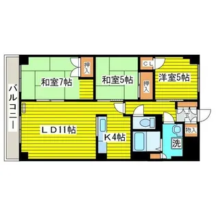 オークコート141【5階】の間取り