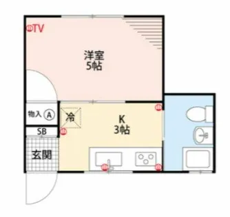 プランドール六ツ門【302号室】の間取り