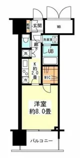 アンビエンテ四ツ橋【7階】の間取り