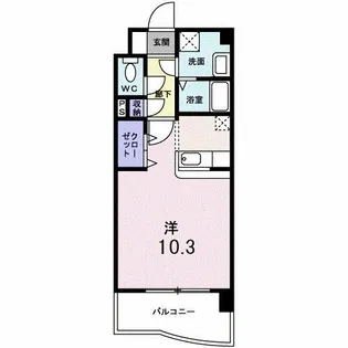 フォーウィルズコート【9階】の間取り