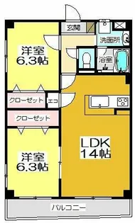 ニューガイア上石田【2階】の間取り