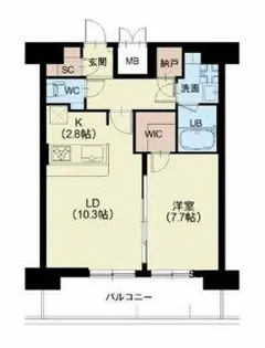 Splendide NAMBAⅢ【15階】の間取り