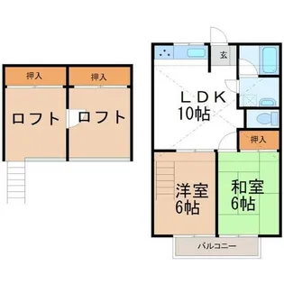 コーポラスノベルティD【207号室】の間取り