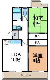 パープルシャトーA【A302号室】の間取り