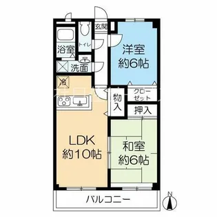 ファミール中野【2階】の間取り