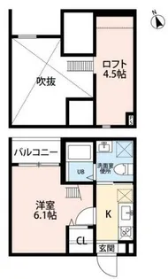 Loup de mer 庄内緑地公園【2階】の間取り