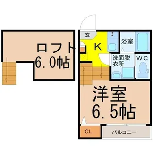 ハーモニーテラス鈍池町【2階】の間取り