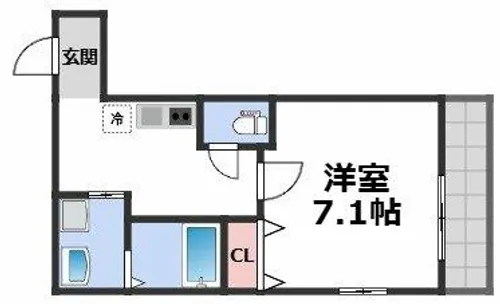 フジパレス弥刀駅北Ⅰ番館【1階】の間取り