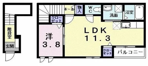 カーサ・ドマーニ・アオイⅠ【2階】の間取り