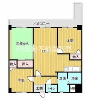 サンヴェール春日【6階】の間取り