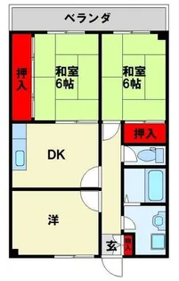 メゾンド三ヶ森【3階】の間取り