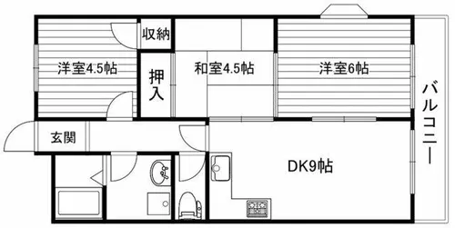 ルネシャルトB棟【201号室】の間取り