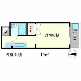 ロイヤルコーポタカノ【1階】の間取り