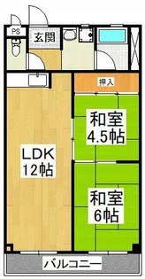 サニーハイツ健翔【3階】の間取り
