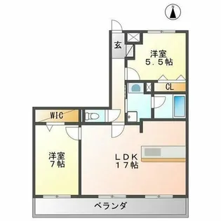 Benvenuto CHUO Ⅲ【1階】の間取り