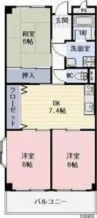 ウエストヒルズ【1階】の間取り