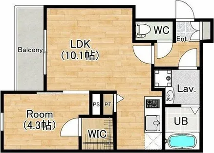 ジーメゾン妙興寺ルクシア【303号室】の間取り