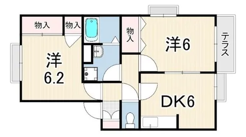 プレミール真野【1階】の間取り