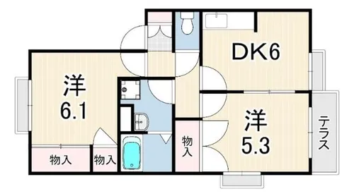 プレミール真野【1階】の間取り