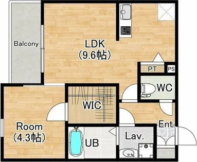ジーメゾン妙興寺ルクシア【2階】の間取り