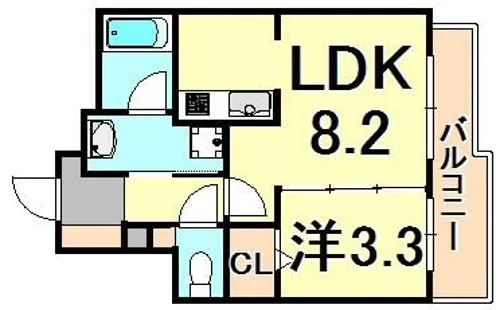 PINO甲東園【2階】の間取り