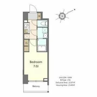 S-RESIDENCE堺浜寺axial【5階】の間取り