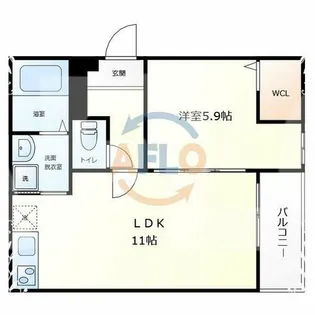 フェリシアーク加美【1階】の間取り