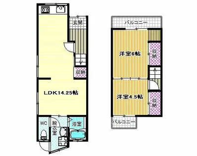 大阪府羽曳野市恵我之荘6丁目【一戸建】の間取り