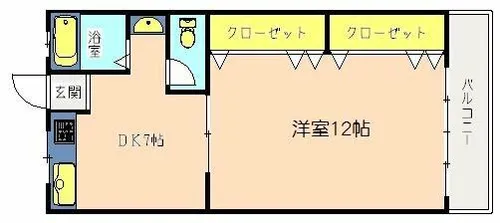 コーポ北村【203号室】の間取り