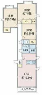 ヒルズ覚王山北【1階】の間取り