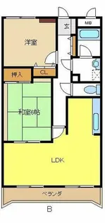 スカイコート21【2階】の間取り
