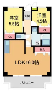 リジェール宝塚【1階】の間取り