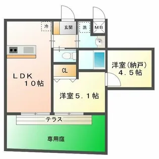 サンクラッソ垂水五色山【1階】の間取り