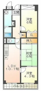 ソーシャルライフ西明石【4階】の間取り
