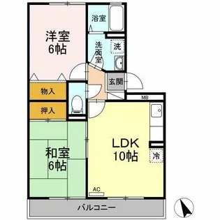 グランドゥール田中【3階】の間取り