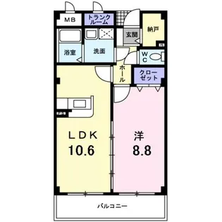 ゾーナ ブローテ【3階】の間取り