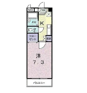 ミーティス衣笠【3階】の間取り
