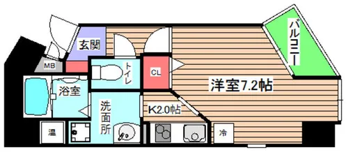 サンフレスカ福島【4階】の間取り