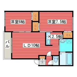 エクセレンス月寒東【1階】の間取り