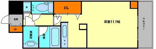 シティヒルズ安堂寺【8階】の間取り