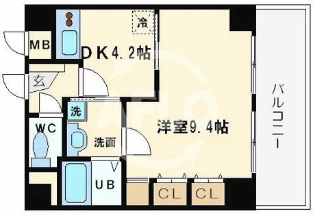 WillDo堺筋本町【9階】の間取り