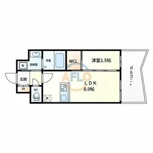 Alivis放出【8階】の間取り