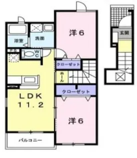 ミーテ ククル【2階】の間取り