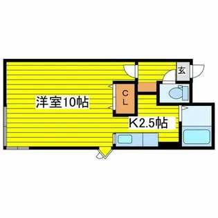 ドメス22【107号室】の間取り