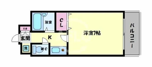 グランデージ今里【5階】の間取り