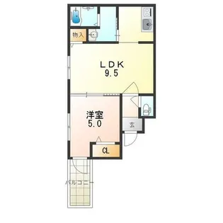 大阪府大阪市平野区西脇2丁目【アパート】の間取り