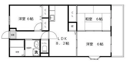 ディーズコート【1階】の間取り