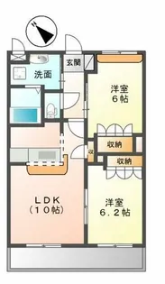 カーサ ルーチェ.K【2階】の間取り