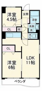 Crea名駅南【4階】の間取り