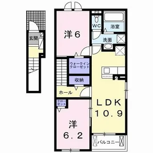 グランドエスポワール行橋 Ⅰ【2階】の間取り